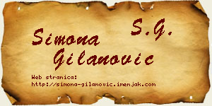 Simona Gilanović vizit kartica